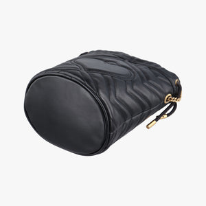 Pre-owned Gucci GG Marmont Black Leather 575163 shoulderbag | stylenewstar