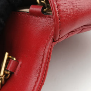 Pre-owned Gucci GG Marmont Red Leather 476433 shoulderbag | stylenewstar
