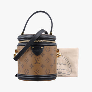 Pre-owned Louis Vuitton Cannes Brown × Black Monogram Reverse M43986 shoulderbag | stylenewstar