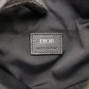 Pre-owned Christian Dior Saddle Black Jacquard×Leather 1ADPO093YKY bum bag/waist bag | stylenewstar