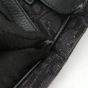 Pre-owned Christian Dior Saddle Black Jacquard×Leather 1ADPO093YKY bum bag/waist bag | stylenewstar