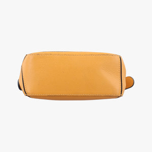 Pre-owned Loewe Puzzle mini Yellow Leather 322 30 U95 shoulderbag | stylenewstar