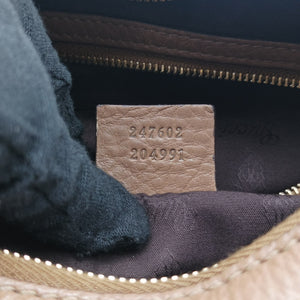Pre-owned Gucci Horsebit Beige×Brown Suede×Leather 247602 shoulderbag | stylenewstar