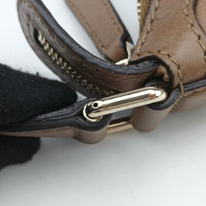 Pre-owned Gucci Horsebit Beige×Brown Suede×Leather 247602 shoulderbag | stylenewstar