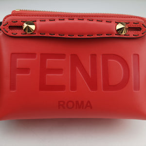 Pre-owned Fendi By the way Red Leather 8BL145 shoulderbag | stylenewstar