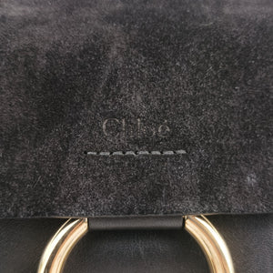 Pre-owned Chloe FAYE Black Leather × suede backpack/rucksack | stylenewstar