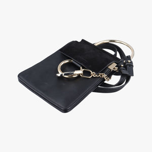 Pre-owned Chloe FAYE Black Leather × suede backpack/rucksack | stylenewstar