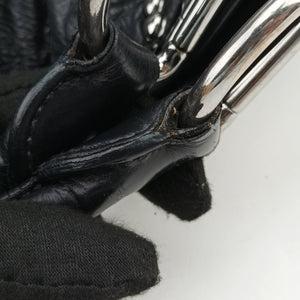 Pre-owned Miu Miu Hobo Bag Black Leather shoulderbag | stylenewstar