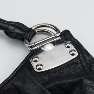 Pre-owned Miu Miu Hobo Bag Black Leather shoulderbag | stylenewstar
