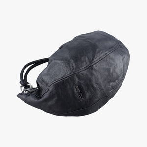 Pre-owned Miu Miu Hobo Bag Black Leather shoulderbag | stylenewstar