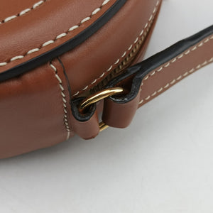Pre-owned Celine Oval Purse Cuir Triomphe Brown Leather shoulderbag | stylenewstar