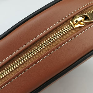 Pre-owned Celine Oval Purse Cuir Triomphe Brown Leather shoulderbag | stylenewstar