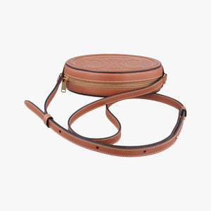 Pre-owned Celine Oval Purse Cuir Triomphe Brown Leather shoulderbag | stylenewstar