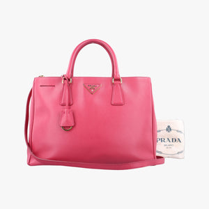 Pre-owned Prada Galleria Pink SAFFIANO Leather BN1874 shoulderbag | stylenewstar