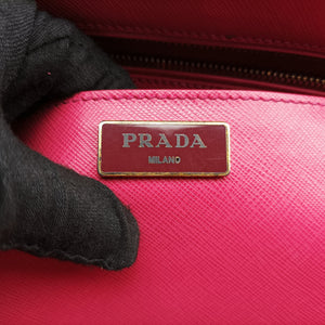 Pre-owned Prada Galleria Pink SAFFIANO Leather BN1874 shoulderbag | stylenewstar