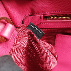 Pre-owned Prada Galleria Pink SAFFIANO Leather BN1874 shoulderbag | stylenewstar