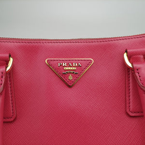 Pre-owned Prada Galleria Pink SAFFIANO Leather BN1874 shoulderbag | stylenewstar