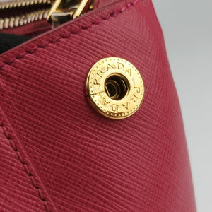 Pre-owned Prada Galleria Pink SAFFIANO Leather BN1874 shoulderbag | stylenewstar