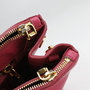 Pre-owned Prada Galleria Pink SAFFIANO Leather BN1874 shoulderbag | stylenewstar