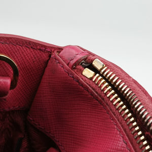 Pre-owned Prada Galleria Pink SAFFIANO Leather BN1874 shoulderbag | stylenewstar