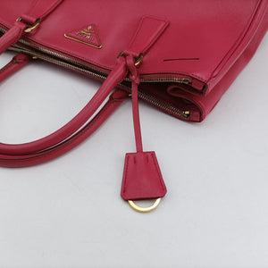 Pre-owned Prada Galleria Pink SAFFIANO Leather BN1874 shoulderbag | stylenewstar