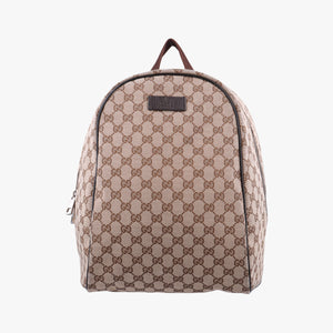 Pre-owned Gucci GG Canvas Beige x Brown canvas 449906 backpack/rucksack | stylenewstar