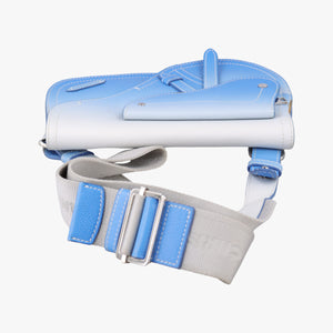 Pre-owned Christian Dior Saddle Blue × Gray leather bum bag/waist bag | stylenewstar
