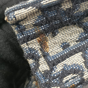 Secondhand Christian Dior Saddle Phone holder Navy jacquard×Leather shoulderbag | stylenewstar