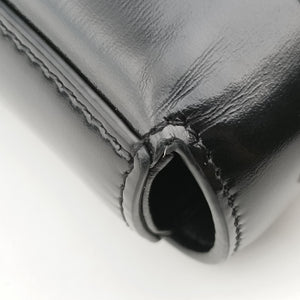 Secondhand Celine Claude Triomphe Chain Black Leather shoulderbag | stylenewstar