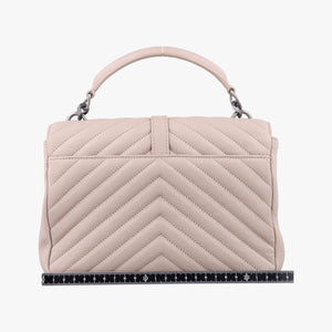 Pre-owned Yves Saint Laurent COLLEGE Pink Leather 487213 handbag | stylenewstar