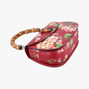 Pre-owned Gucci Bamboo Red×multicolor Leather 409398 handbag | stylenewstar