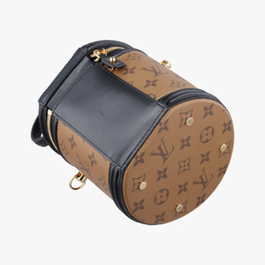 Pre-owned Louis Vuitton Cannes Brown × Black Monogram Reverse M43986 shoulderbag | stylenewstar