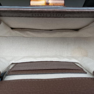 Pre-owned Gucci Jumbo GG Bamboo Beige x Brown canvas×leather 686864 shoulderbag | stylenewstar