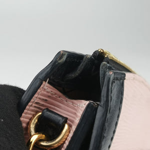 Vintage Louis Vuitton Trunk clutch Pink×Black Leather×Epi M53191 shoulderbag | stylenewstar