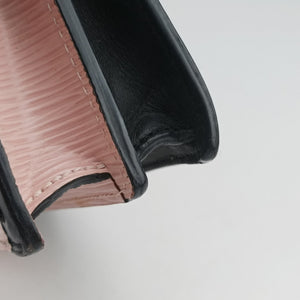 Vintage Louis Vuitton Trunk clutch Pink×Black Leather×Epi M53191 shoulderbag | stylenewstar