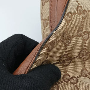 Pre-owned Gucci Bella Bamboo Tassel fringe Beige xBrown canvas×leather 269945 handbag | stylenewstar