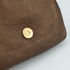 Pre-owned Gucci 1973 Double G Golden Leather 251821 shoulderbag | stylenewstar