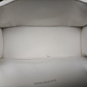 Pre-owned Balenciaga Hourglass Graffiti White×Black Leather shoulderbag | stylenewstar