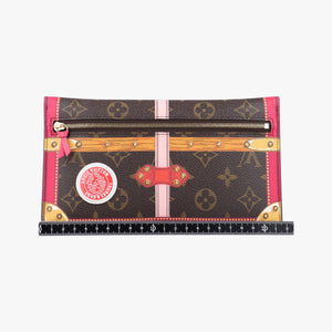 Pre-owned Louis Vuitton Pochette Weekend brown×Fuchsia Pink Monogram Canvas M62456 shoulderbag | stylenewstar
