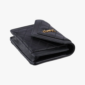 Pre-owned Yves Saint Laurent Gaby Micro Black Leather 685212 shoulderbag | stylenewstar