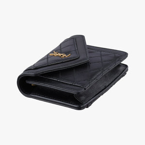 Pre-owned Yves Saint Laurent Gaby Micro Black Leather 685212 shoulderbag | stylenewstar
