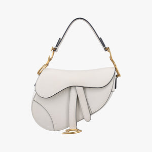 Pre-owned Christian Dior Saddle White Leather handbag | stylenewstar