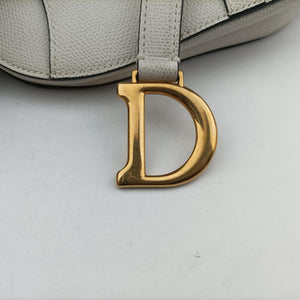 Pre-owned Christian Dior Saddle White Leather handbag | stylenewstar