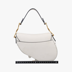 Pre-owned Christian Dior Saddle White Leather handbag | stylenewstar