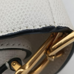 Pre-owned Christian Dior Saddle White Leather handbag | stylenewstar