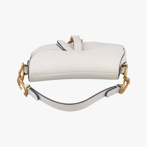 Pre-owned Christian Dior Saddle White Leather handbag | stylenewstar