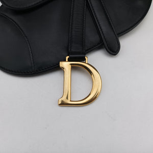 Vintage Christian Dior saddle Black leather bum bag/waist bag | stylenewstar