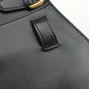 Vintage Christian Dior saddle Black leather bum bag/waist bag | stylenewstar