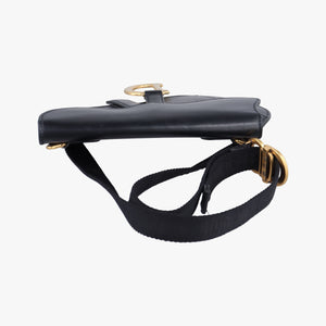 Vintage Christian Dior saddle Black leather bum bag/waist bag | stylenewstar