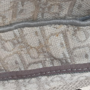 Pre-owned Christian Dior Saddle Grey Jacquard handbag | stylenewstar